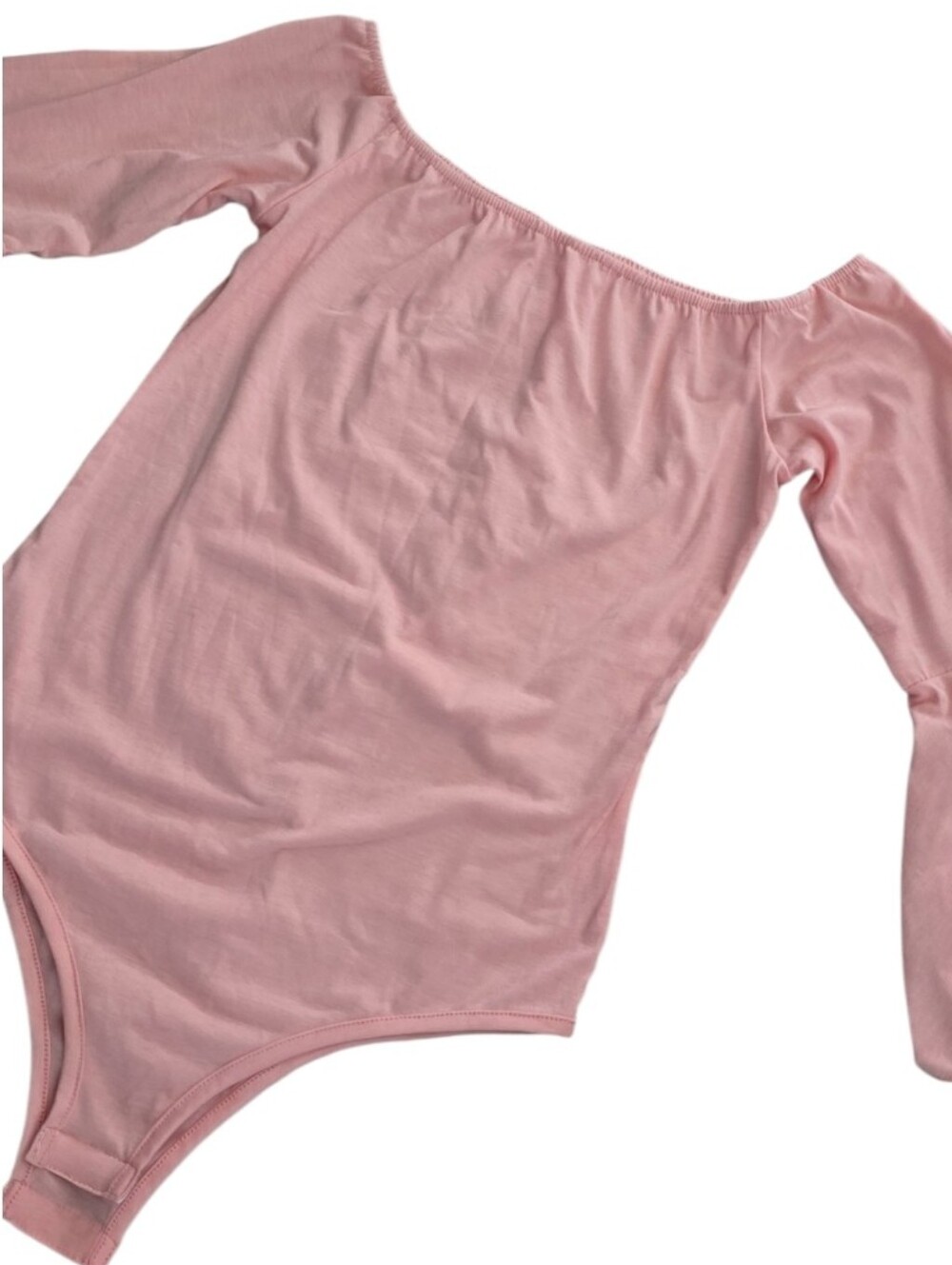Pink Bodysuit Off The Shoulder Bell Sleeve All In One Small - Picture 6 of 7